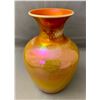 Image 1 : Imperial Art Glass Co. Lead Lustre Orange Glaze on Milk Glass Blown Art Glass Vase - Circa 1907