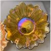 Image 2 : (2) Carnival Glass Pieces - Dugan Peach Opal Smooth Rays CRE Plate, Indiana Glass Sunflower Bowl