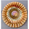Image 5 : (2) Carnival Glass Pieces - Dugan Peach Opal Smooth Rays CRE Plate, Indiana Glass Sunflower Bowl