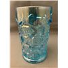 Image 1 : Westmoreland Ice Blue Checkerboard Carnival Glass Tumbler - Circa 1970