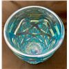 Image 5 : Westmoreland Ice Blue Checkerboard Carnival Glass Tumbler - Circa 1970