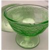 Image 3 : Uranium Depression Glass - Chipped, Circa 1930s Rare Pattern "Georgian Lovebirds"