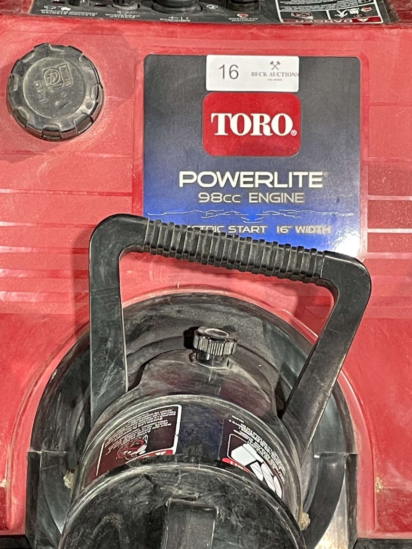 Toro Powerlite 98cc Snowblower (Model 38182) *note
