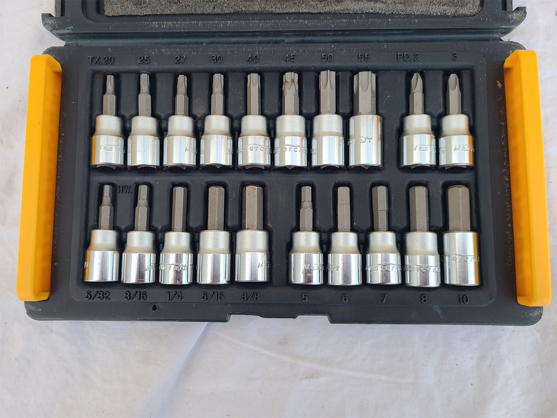 MASTERCRAFT TORQ SOCKET BIT SET COMBO - 3/8 INCH