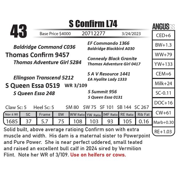 S Confirm L74