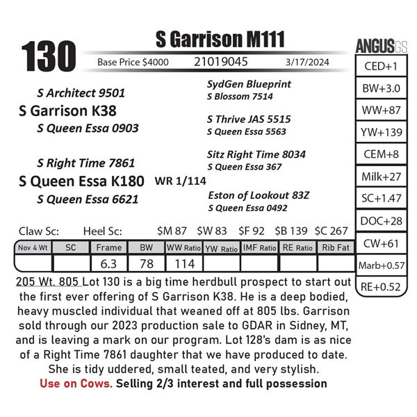 S Garrison M111