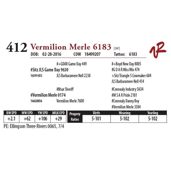 VERMILION MERLE 6183