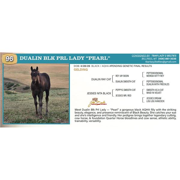 Dualin Blk Prl Lady "Pearl"