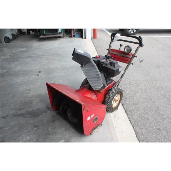 MasterCraft 27" walkbehind snowblower, gas, electric start, tire chains