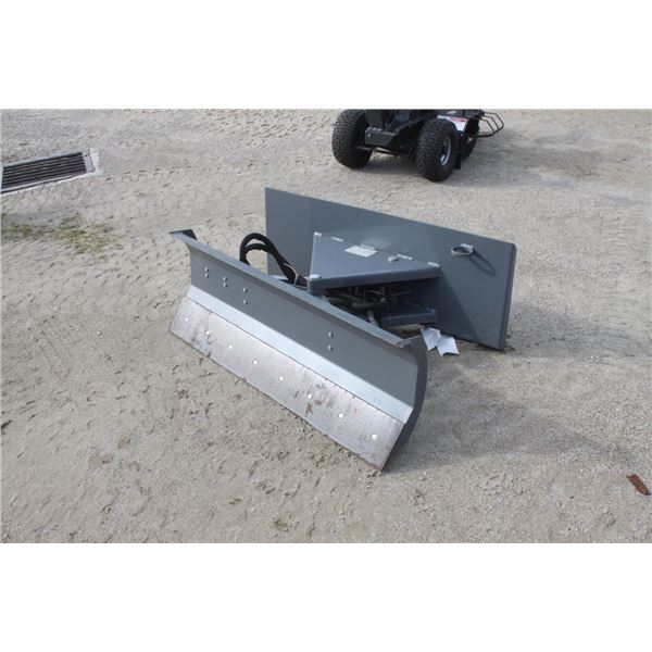 Unknown 4' hydraulic angle blade, skidsteer quick tach