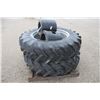 Image 3 : Michelin set of 380/85R-34 (14.9R-34) front duals with spacers, 80%