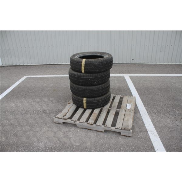 Yokohoma set of 4, 225/65R-17 AVID snow tires, used