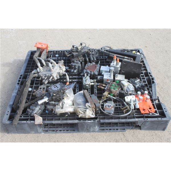 skid of misc hydraulic parts