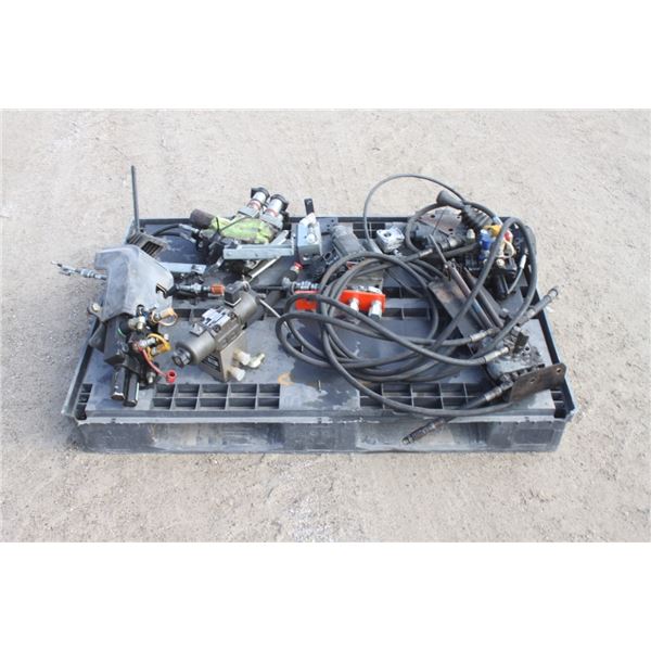 skid of misc hydraulic parts