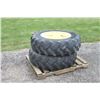 Image 1 : JD pair of 12.4-24 tires on rims