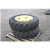 Image 3 : JD pair of 12.4-24 tires on rims