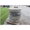 Image 2 : Unknown set of 4- 11R22.5 tires on rims, used