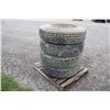 Image 3 : Unknown set of 4- 11R22.5 tires on rims, used