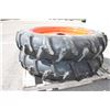 Image 2 : Firestone Pair of 9.5-32 tires on 6 bolt steel Kubota OEM rim, 100% tread, 5 1/4" pilot, 6 3/4" bolt
