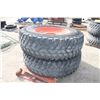 Image 2 : Nokian Set of 2, 480/80R34 tires on cast centers rim to fit Kubota M6 tractors