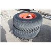 Image 2 : Nokian set of 2, 360/80R24 tires on steel centers rim to fit Kubota M6 tractors