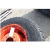Image 4 : Nokian set of 2, 360/80R24 tires on steel centers rim to fit Kubota M6 tractors