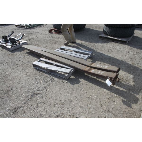 set of 10' fork extensions for pallet fork, fork lifts