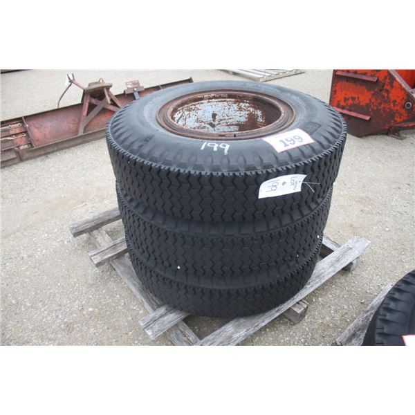 Goodyear set of 3, 10.00-20 tire and rims