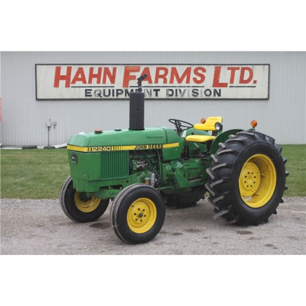 JD 2240 2wd tractor, 8 speed, diesel, 16.9x28, independent pto, 5057 hours, estate unit