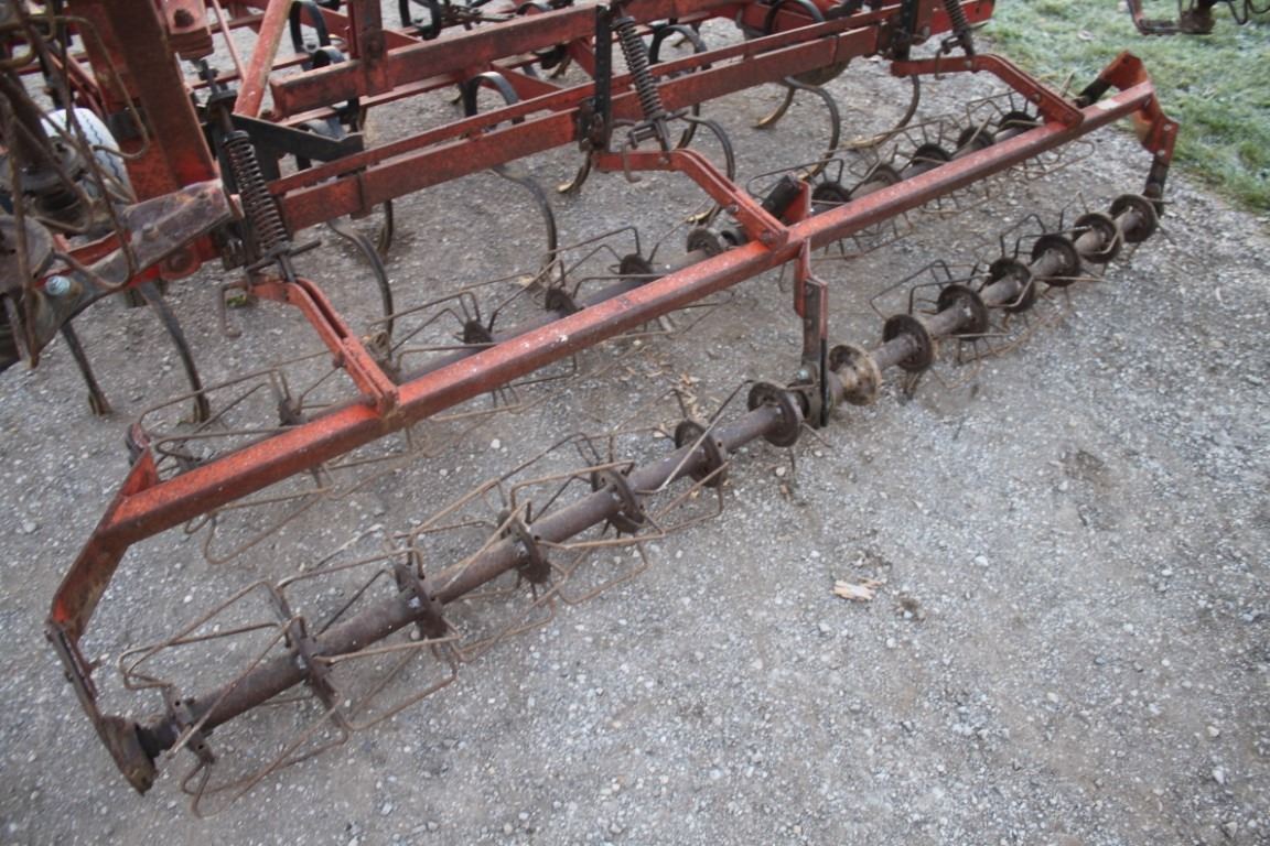 Kongskilde 18' hydraulic folding cultivator, double rolling baskets, 3pth