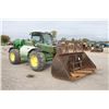Image 3 : JD 3420 4wd telehandler, cab, air, aux hydraulics, hyd coupler, QT 8' bucket, 6837 hours