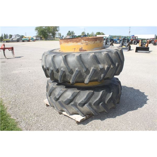 Firestone 20.8R38 T-rail duals, hardware, off local estate