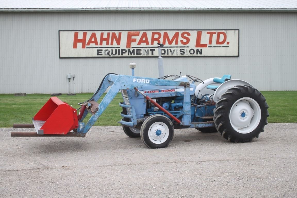 Ford Load Handler Ford 3000 2wd tractor, diesel, power steering, 13.6-28, Ford loader ...