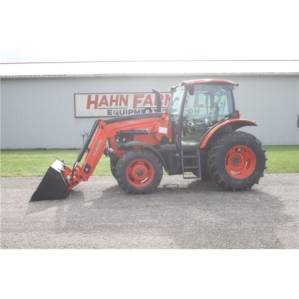2016 Kubota M6-101 4wd tractor, cab, air, Kubota M47 SL loader