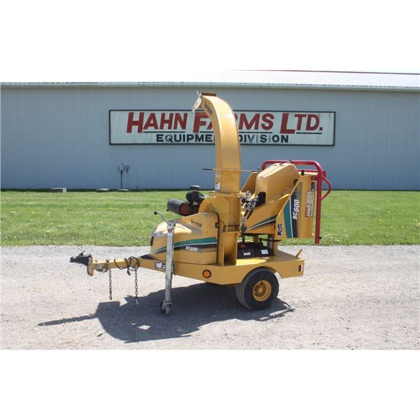 Vermeer BC600 wood chipper, trailer mounted, 230 hours, one owner
