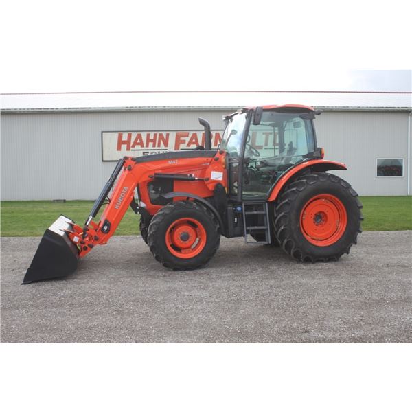 2016 Kubota M6-111 4wd tractor, cab, air, powershift, 2 remotes, 460/85R-34, M47 SL loader