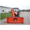 Image 3 : Kubota L6060 4wd tractor, cab, air, hydro, 2 remotes, front mount Pronovost 720-80 80" snowblower, h