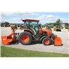 Image 5 : Kubota L6060 4wd tractor, cab, air, hydro, 2 remotes, Cotech hydraulic expandable front blade, Prono