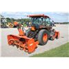Image 6 : Kubota L6060 4wd tractor, cab, air, hydro, 2 remotes, Cotech hydraulic expandable front blade, Prono