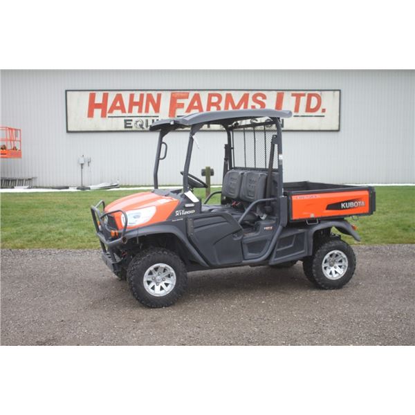 Kubota RTV X1120D 4wd , Diesel, Rops, hydraulic lift box, 1154 hours, 2017 model, municipal unit, no