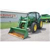 Image 2 : JD 6420 4wd tractor, cab, air, 640SL loader, 7' bucket, power quad, 2 remotes, 18.4R38, 5783 hours,