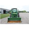 Image 3 : JD 6420 4wd tractor, cab, air, 640SL loader, 7' bucket, power quad, 2 remotes, 18.4R38, 5783 hours,