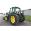 Image 8 : JD 6420 4wd tractor, cab, air, 640SL loader, 7' bucket, power quad, 2 remotes, 18.4R38, 5783 hours,