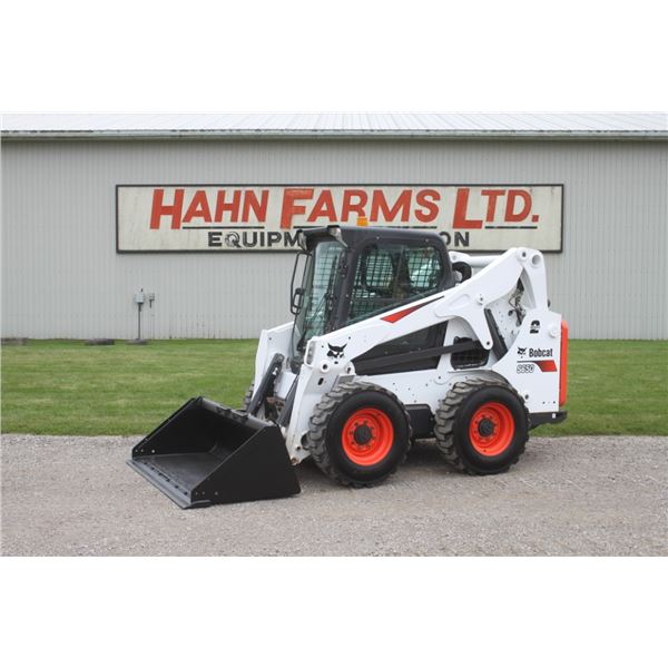 Bobcat S650 skidsteer, cab, 2 speed, Hi flo, ACS controls, hydraulic QT