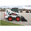 Image 5 : 2018 Bobcat S650 skidsteer, cab, 2 speed, Hi flo, ACS controls, hyd QT, radio, air seat, 341 hours
