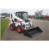 Image 4 : Bobcat S250 skidsteer, cab, air, 2 speed, ACS controls, hydraulic QT 72" bucket, 12x16.