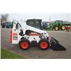 Image 5 : Bobcat S250 skidsteer, cab, air, 2 speed, ACS controls, hydraulic QT 72" bucket, 12x16.