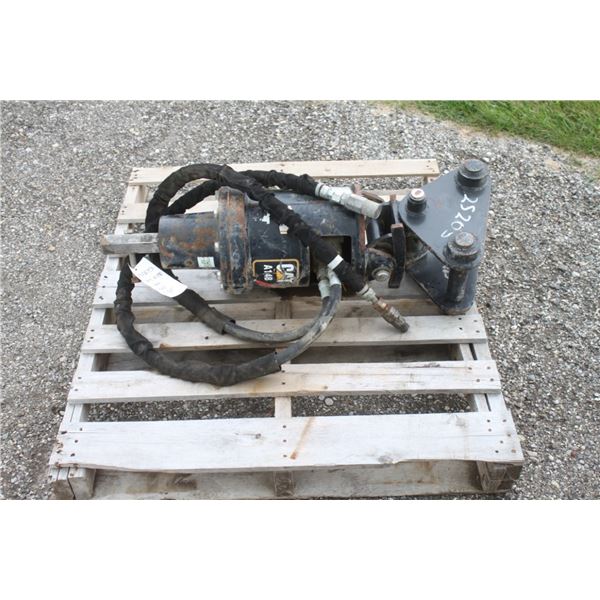 Caterpillar A14B Hex head hydraulic driven post hole power head, skidsteer coupler