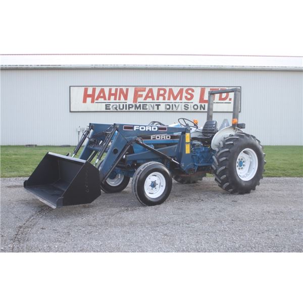 Ford 4630 SU 2wd tractor, rops, QT loader, 6' bucket, 8 speed, 16.9x24, 2 remotes, 277 hours, local