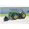Image 1 : JD 5400 4wd tractor, rops, new Alo X3 loader, 7' bucket, 1 remote, 16.9x30, rear wheel weights